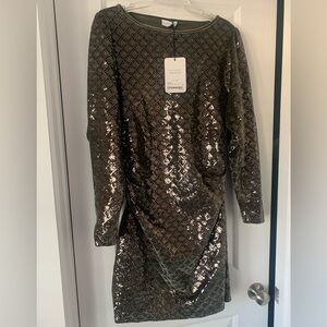 New With Tags S’Edge Apparel Rothschild Dress in Armor, Size Medium